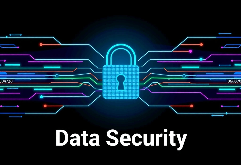 Illustrazione di sicurezza dei dati, lucchetto digitale